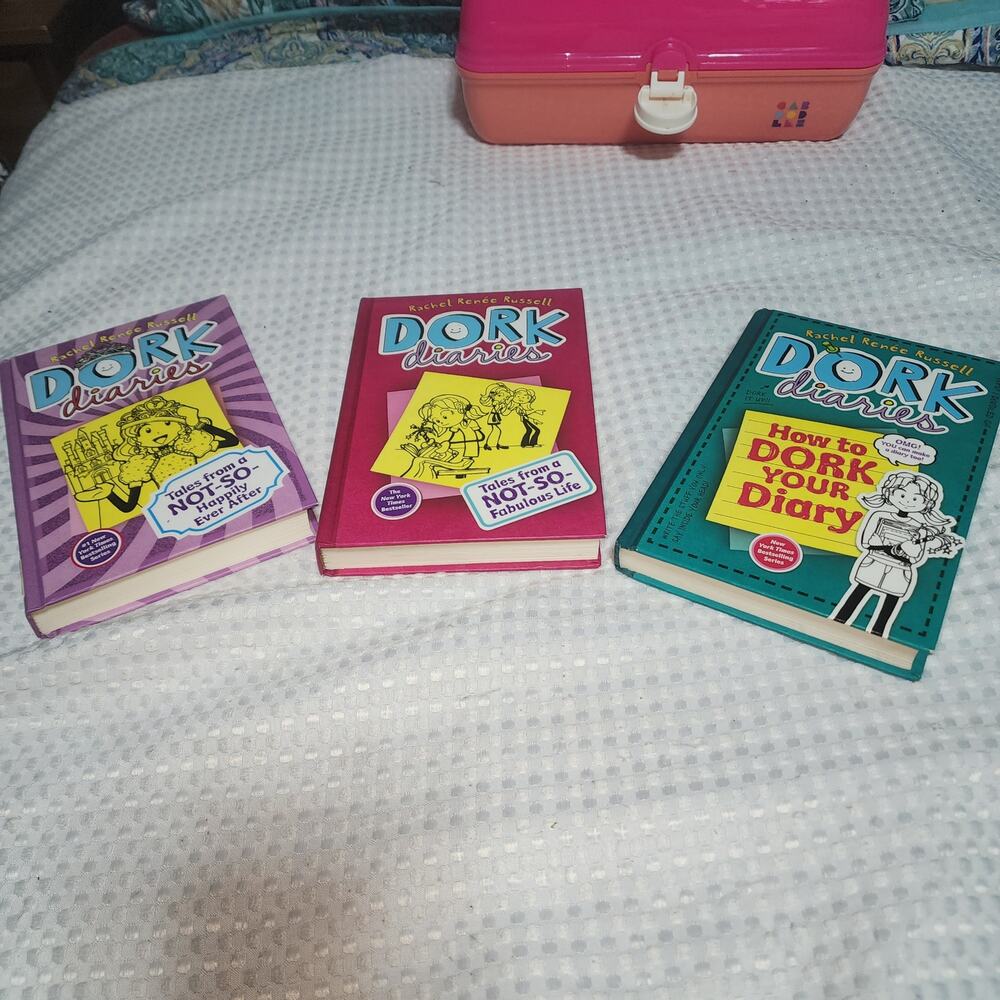 DORK DIARIES EUC 3 BOOK SET HARDBACK